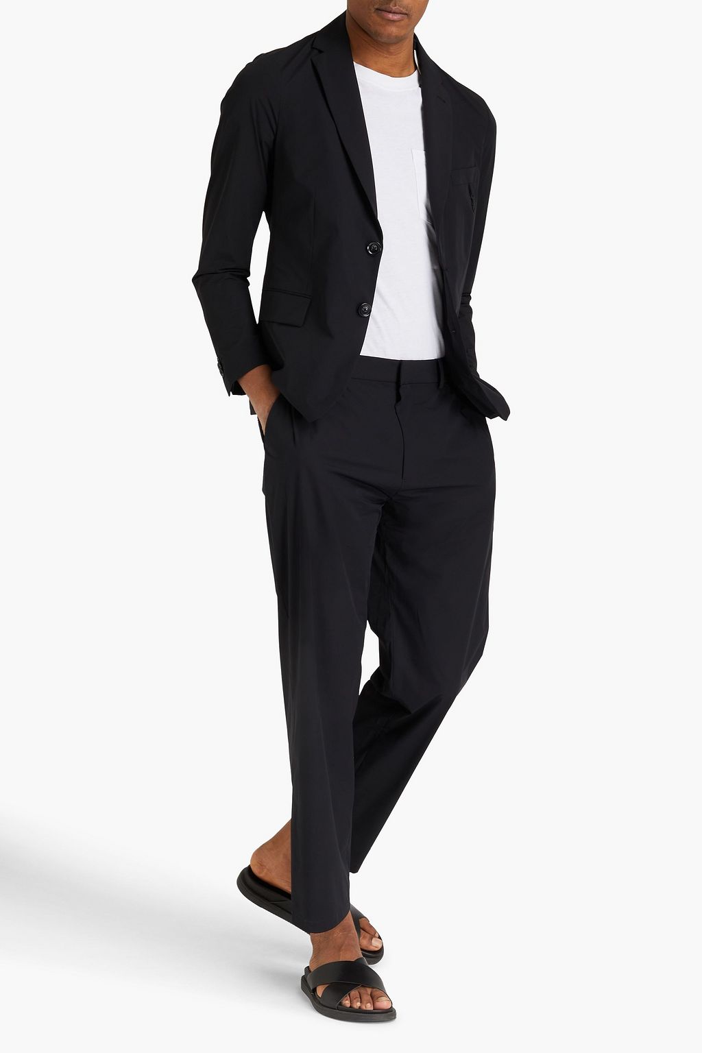 EMPORIO ARMANI Tapered stretch-shell pants