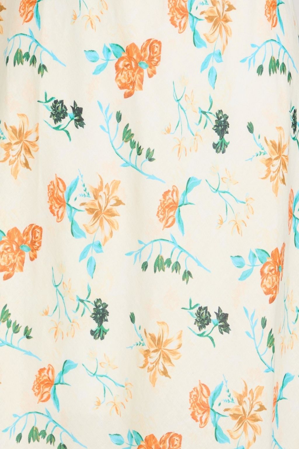 SOLID & STRIPED فستان "ذا ريناتا" طويل مصنوع من مزيج الكتان ومزين بطبعة الأزهار وبفتحات