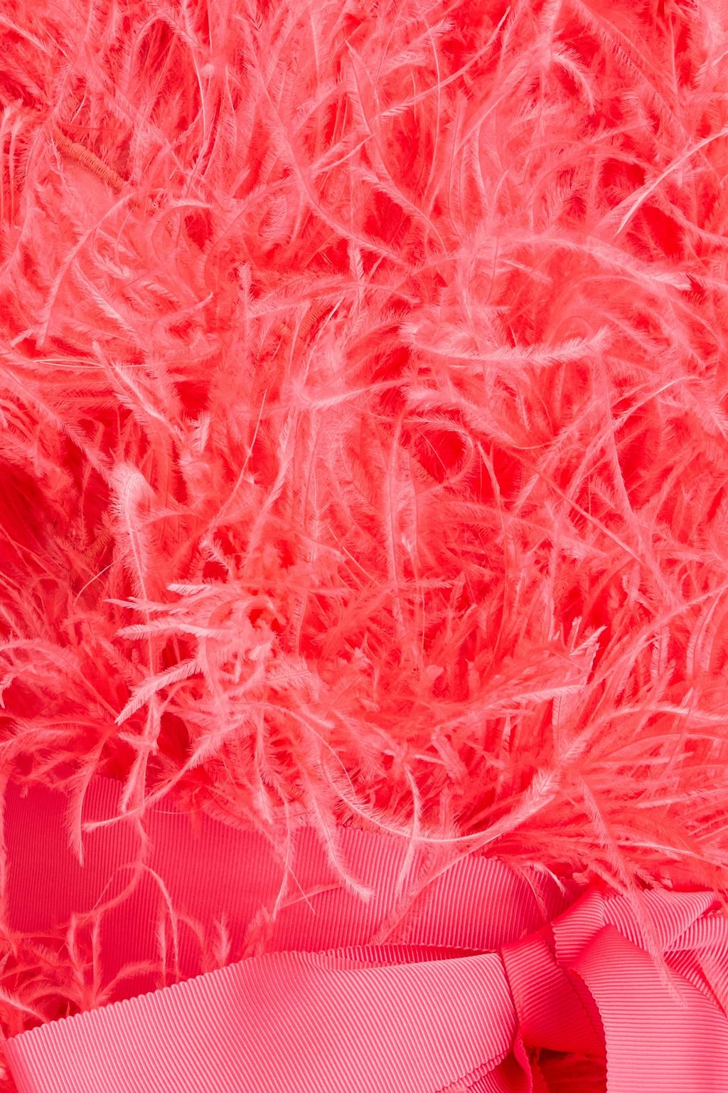 HUISHAN ZHANG Halle feather-trimmed silk-organza dress