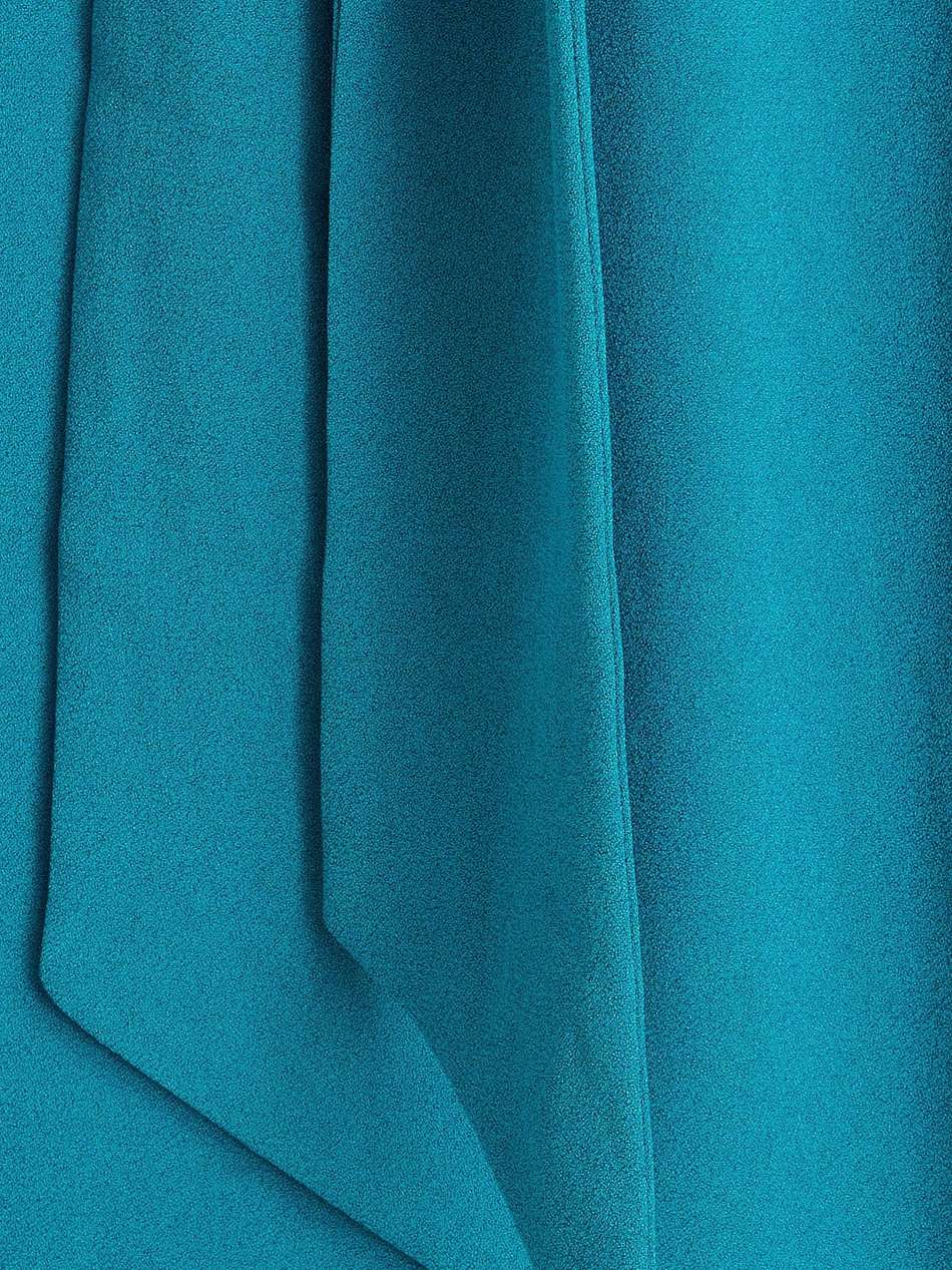 palma belted feather-trimmed crepe kaftan