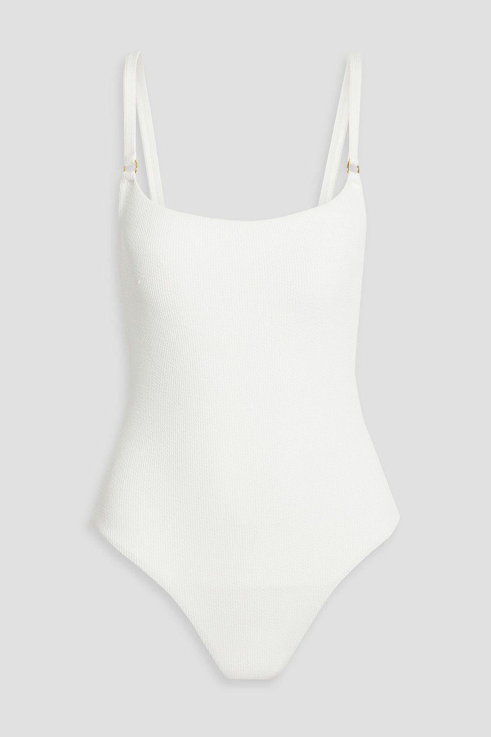 Melissa Odabash Tosca Ribbed Swimsuit In White