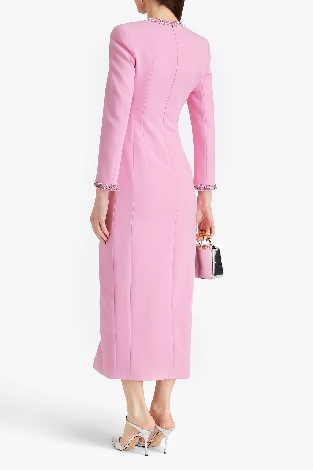 HUISHAN ZHANG Eleanor crystal-embellished crepe midi dress