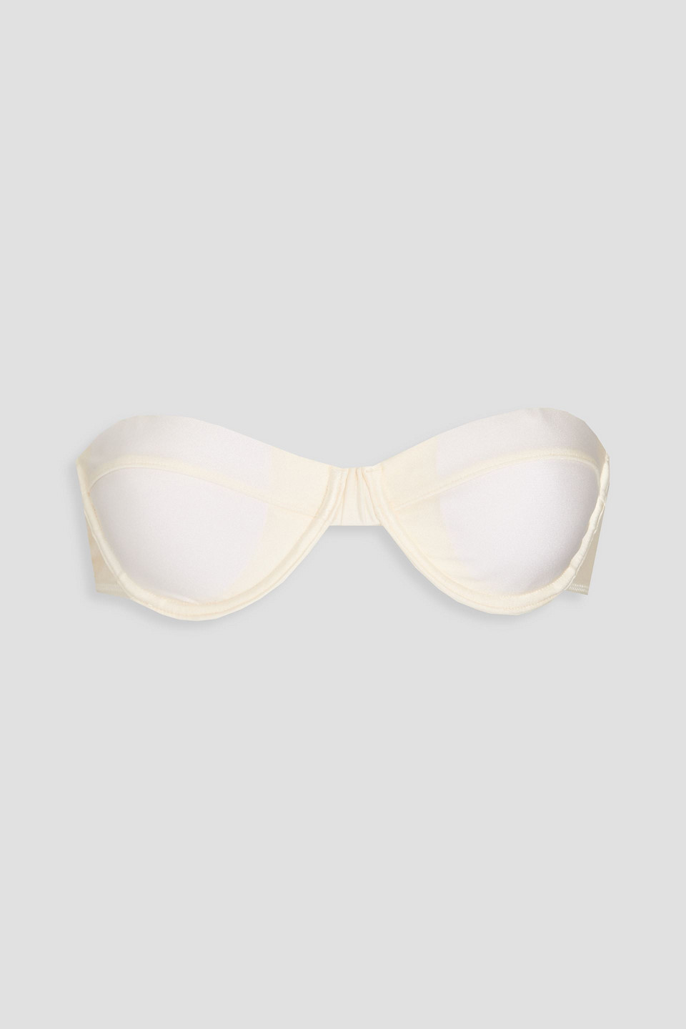 Shop Solid & Striped The Maisie Underwired Bandeau Bikini Top In Cream