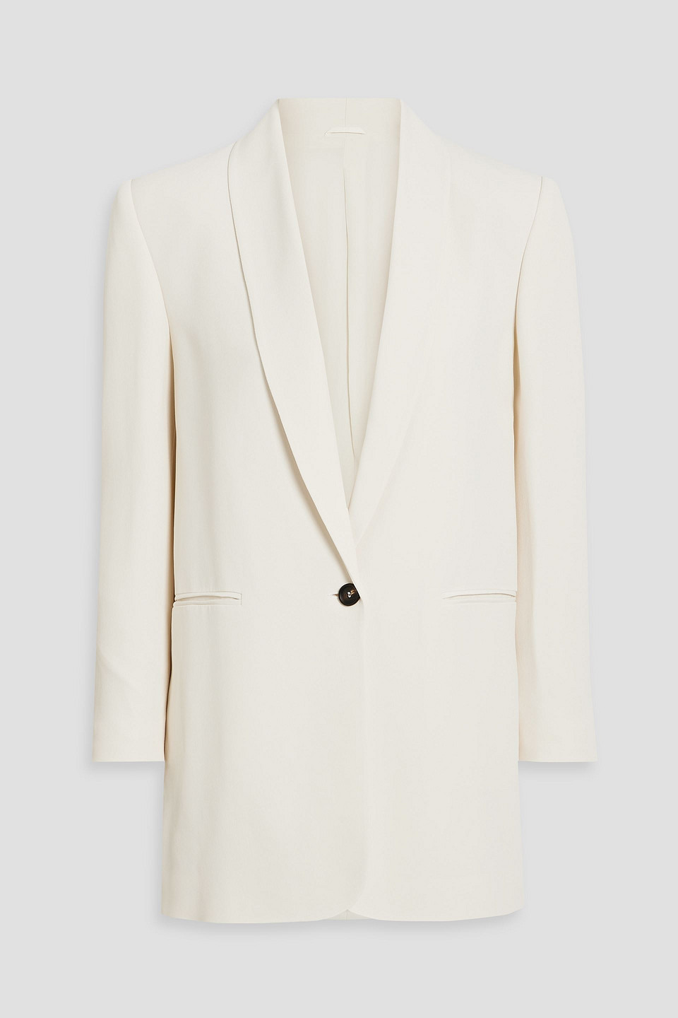 Brunello Cucinelli Bead-embellished Crepe Blazer In Ivory