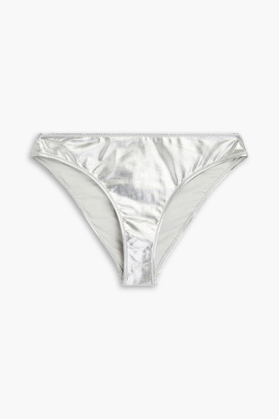 The Nani metallic mid-rise bikini briefs