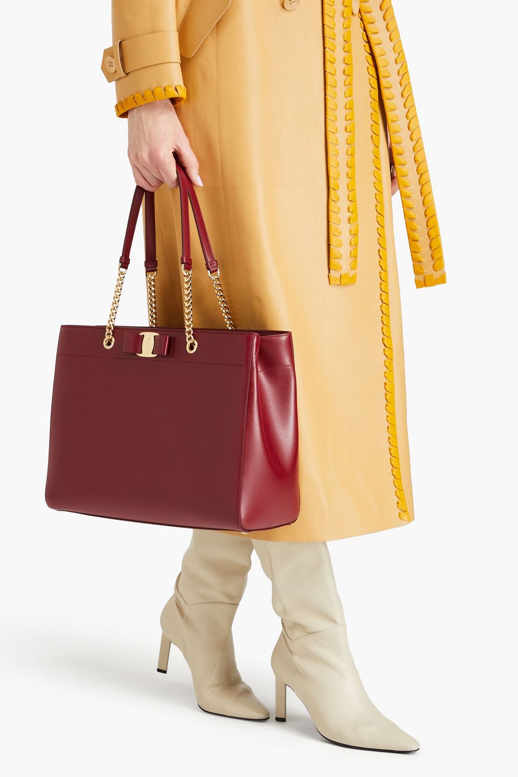 FERRAGAMO Vara Bow leather tote