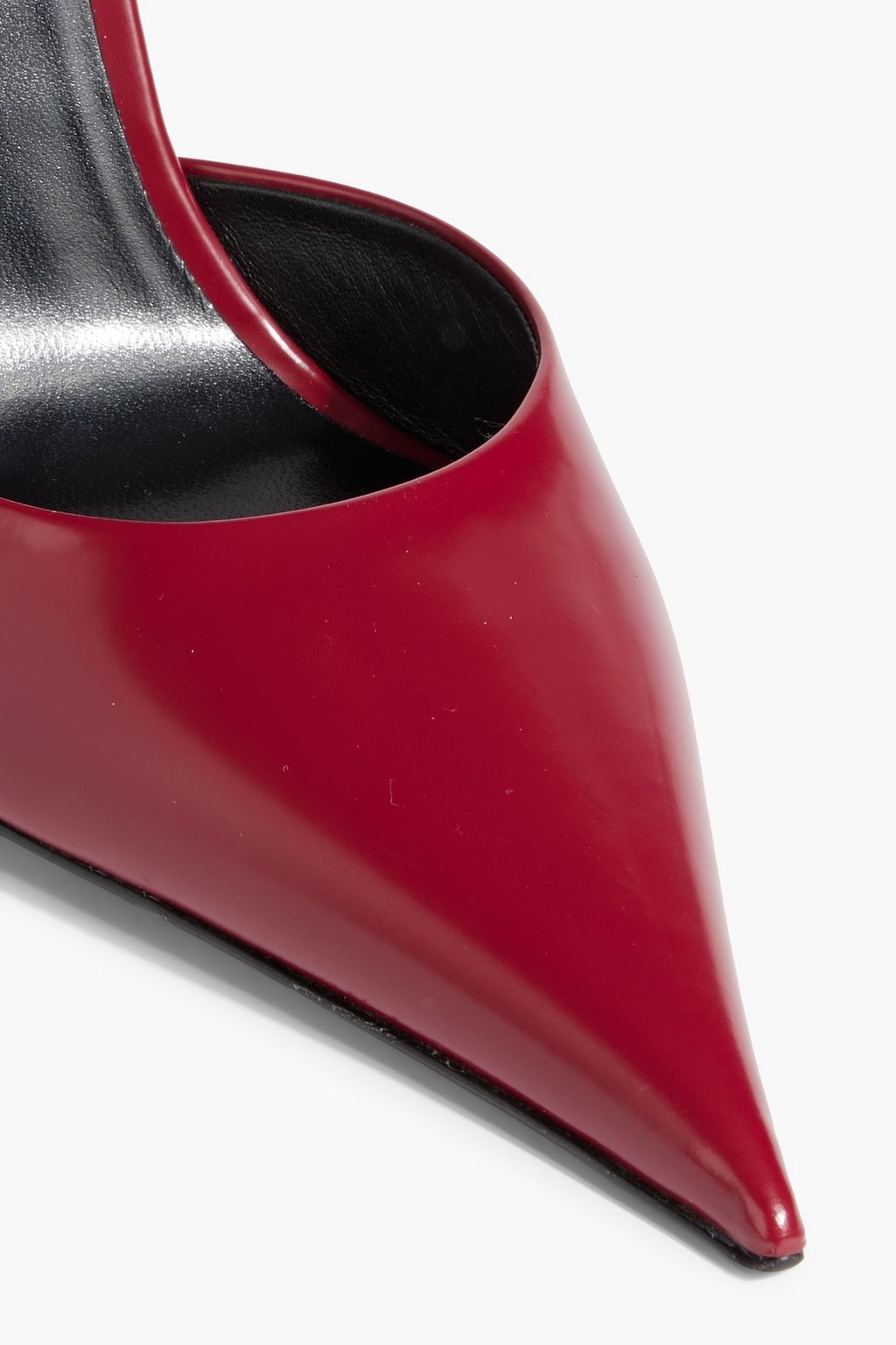 VERSACE Pin-Point glossed-leather pumps