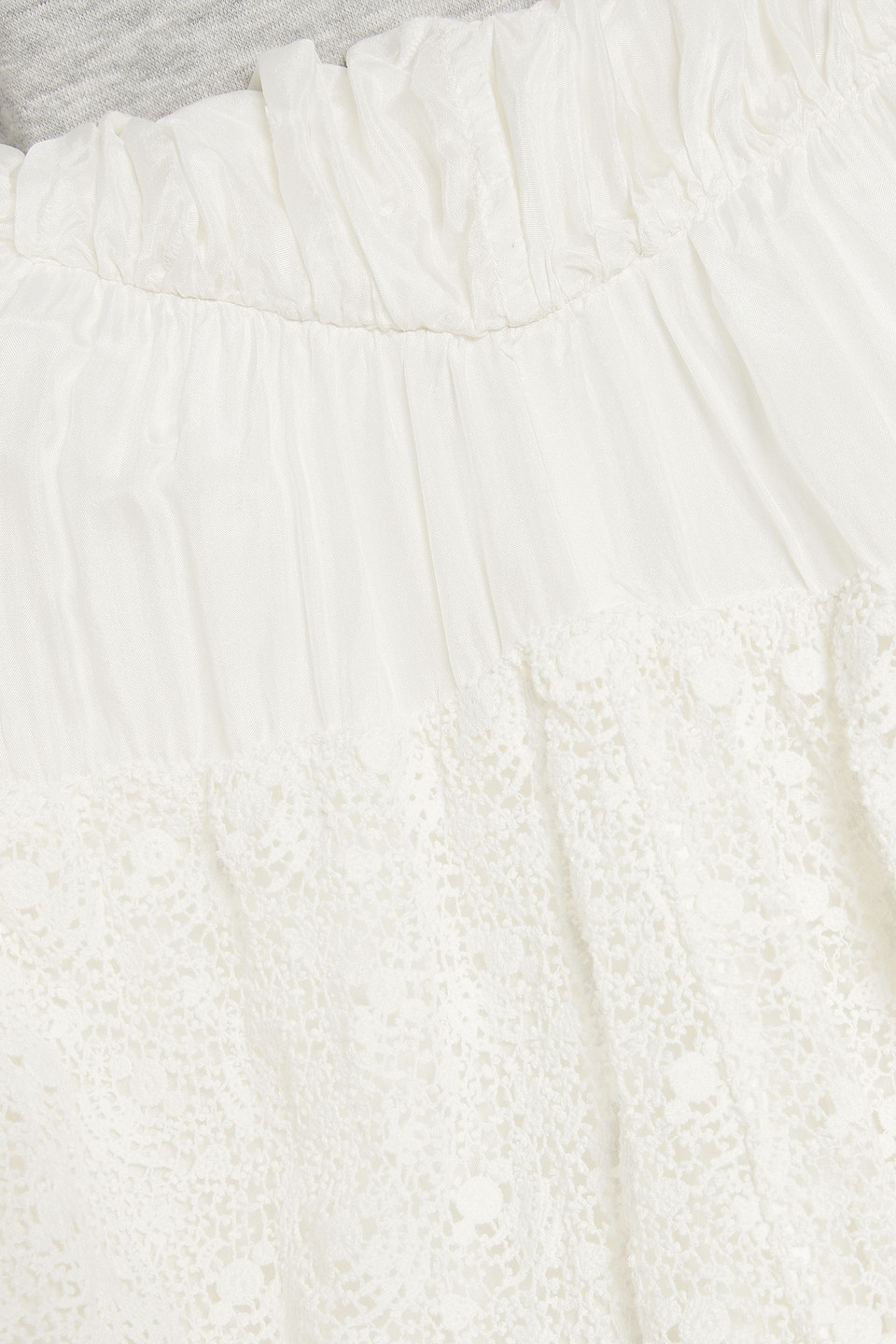 Loveshackfancy Sarabi Tiered Broderie Anglaise Cotton And Lace Gown In White