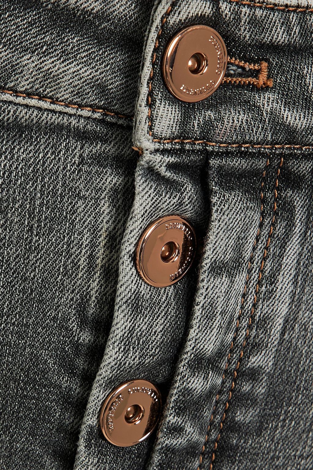BRUNELLO CUCINELLI Faded high-rise straight-leg jeans