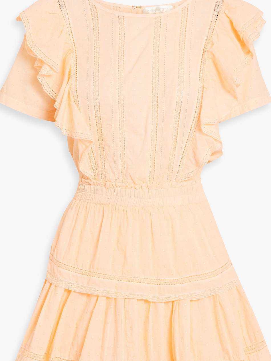 natasha lace-trimmed fil coupé cotton mini dress