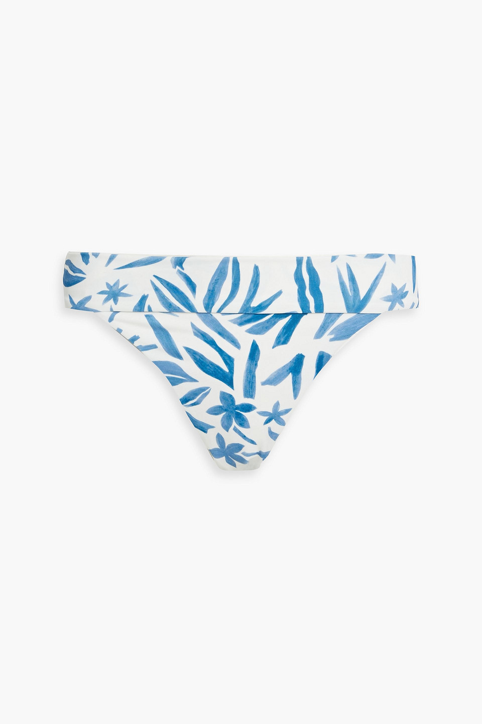 Onia Karina Printed Low-rise Bikini Briefs In Blue