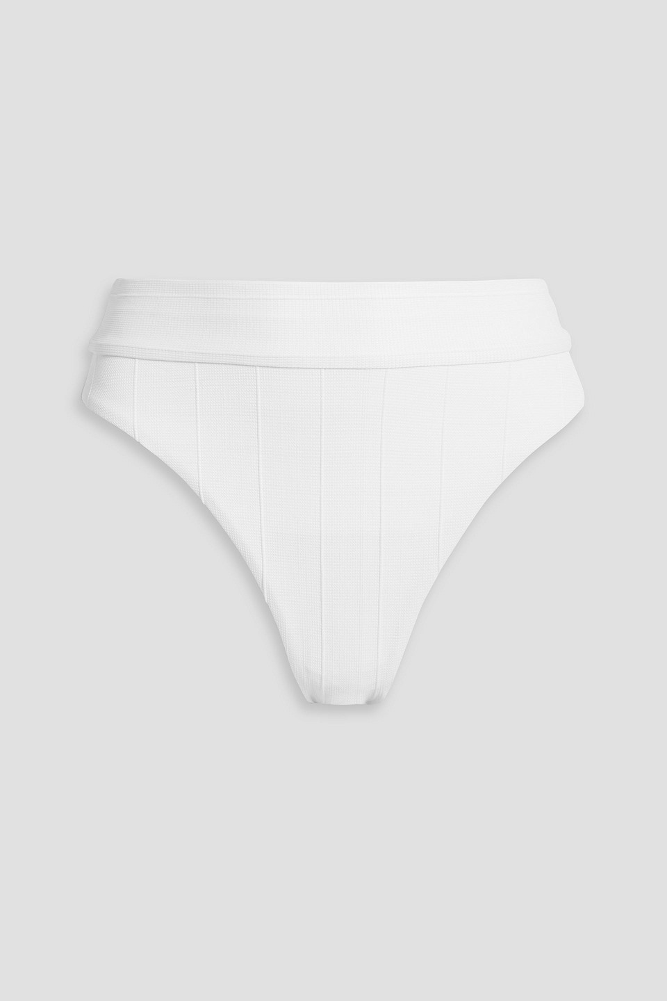 Onia Ivy Ribbed High-rise Bikini Briefs In White