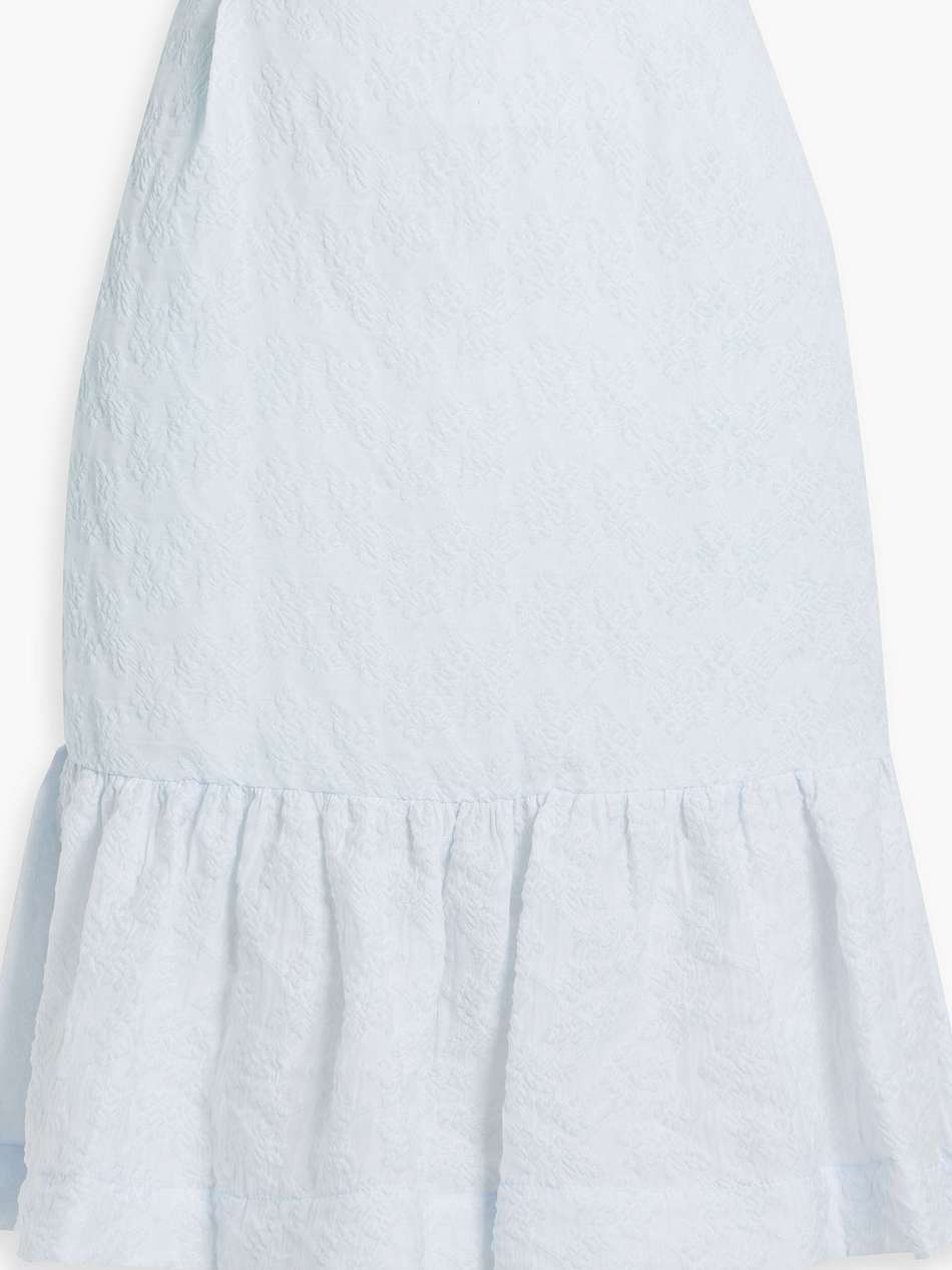 ruffled cloqué mini skirt