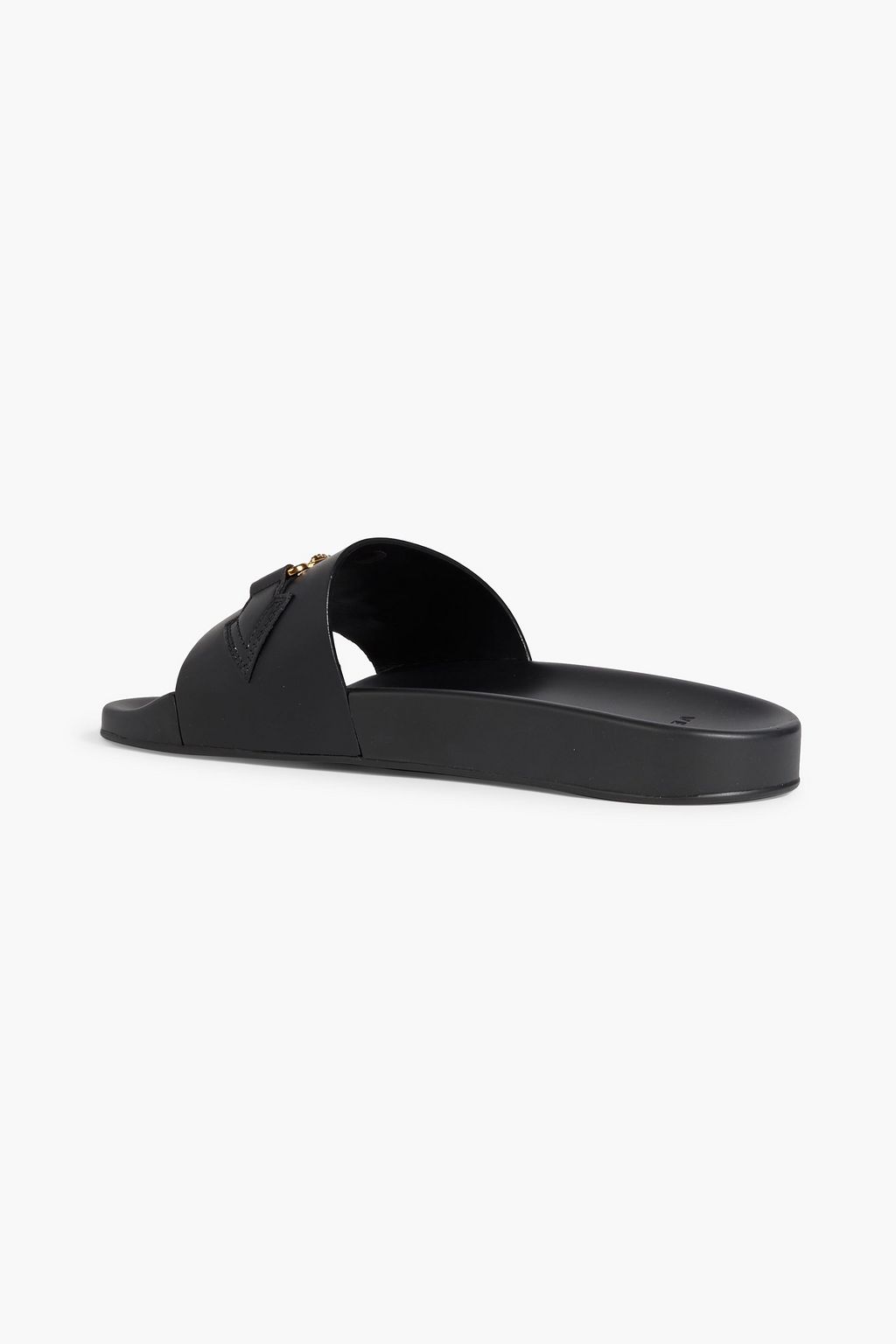 VERSACE La Medusa embellished leather slides