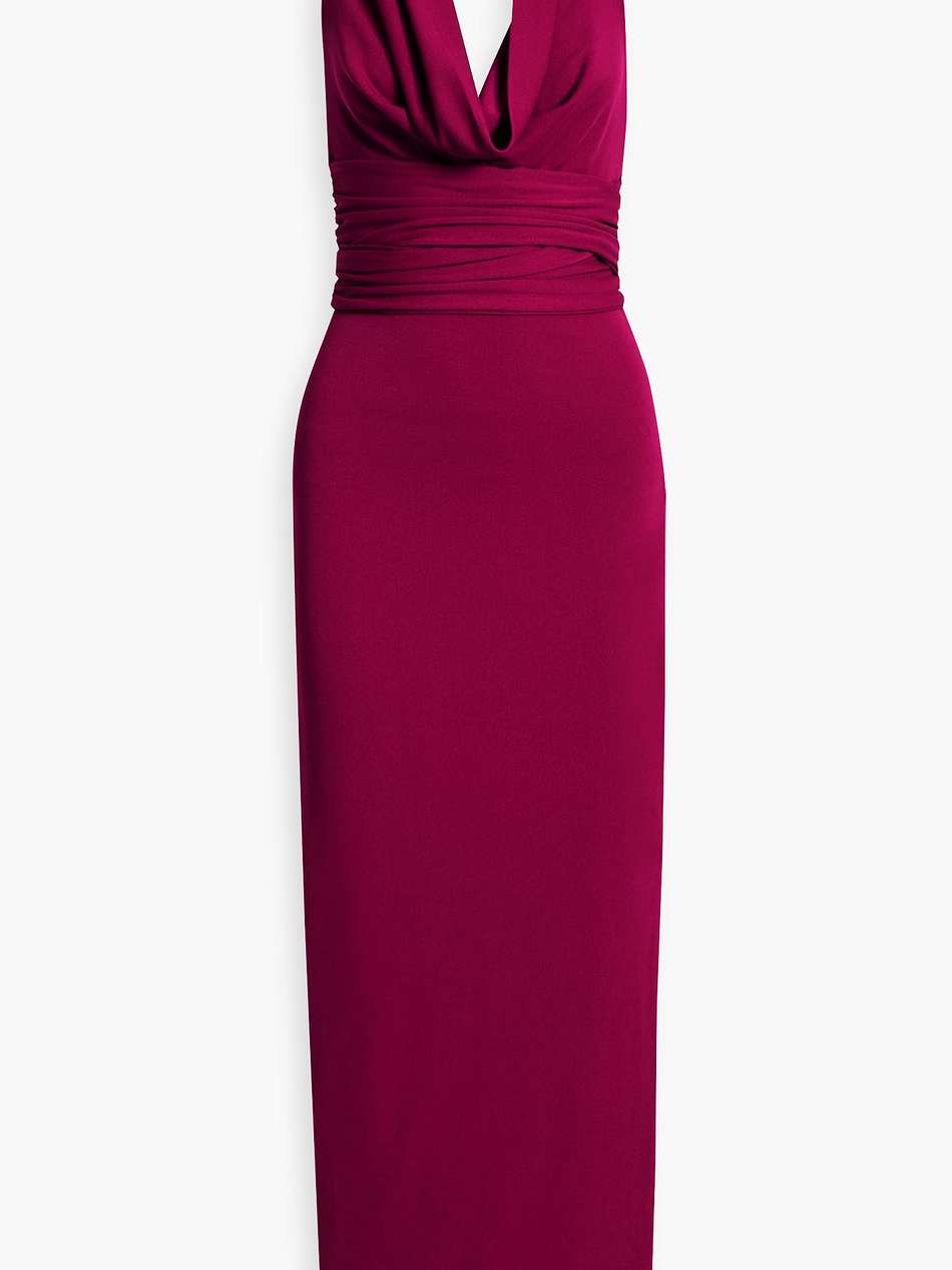 autumn draped jersey halterneck gown