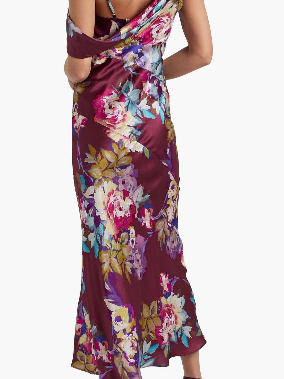 finley floral-print hammered silk-satin maxi dress