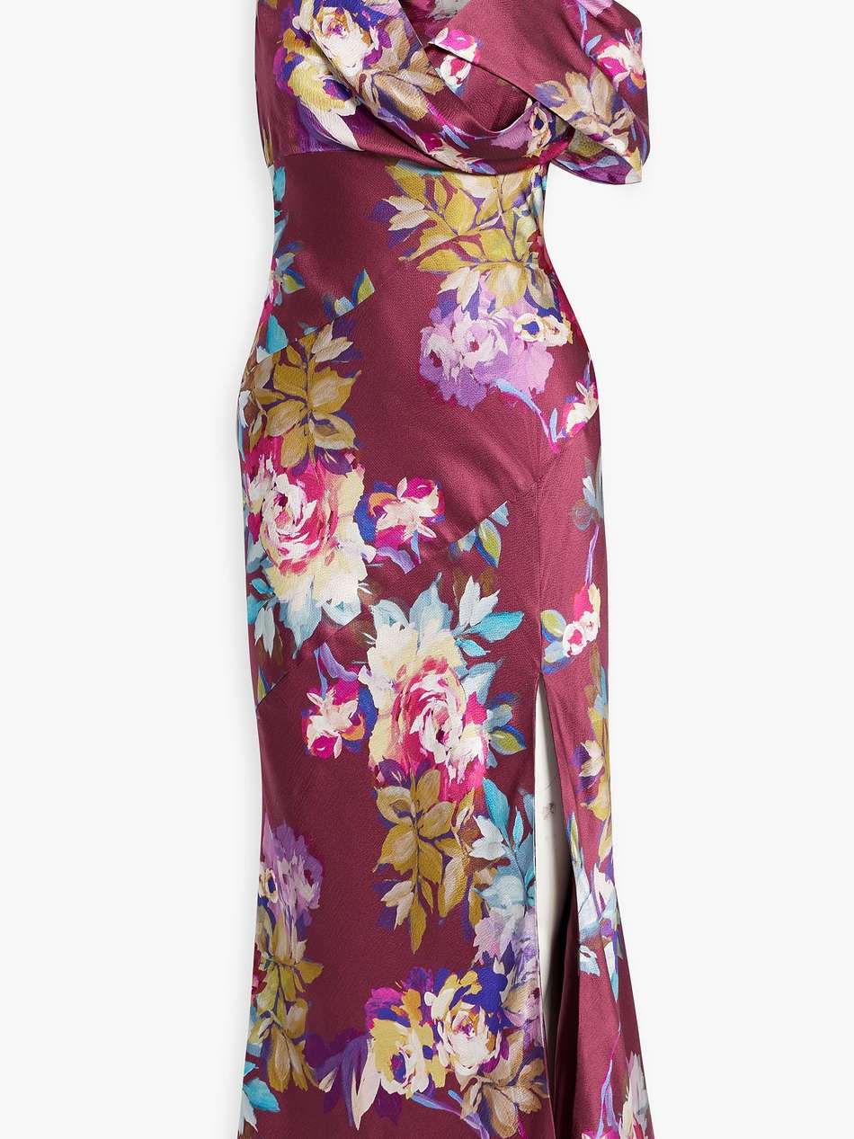 finley floral-print hammered silk-satin maxi dress