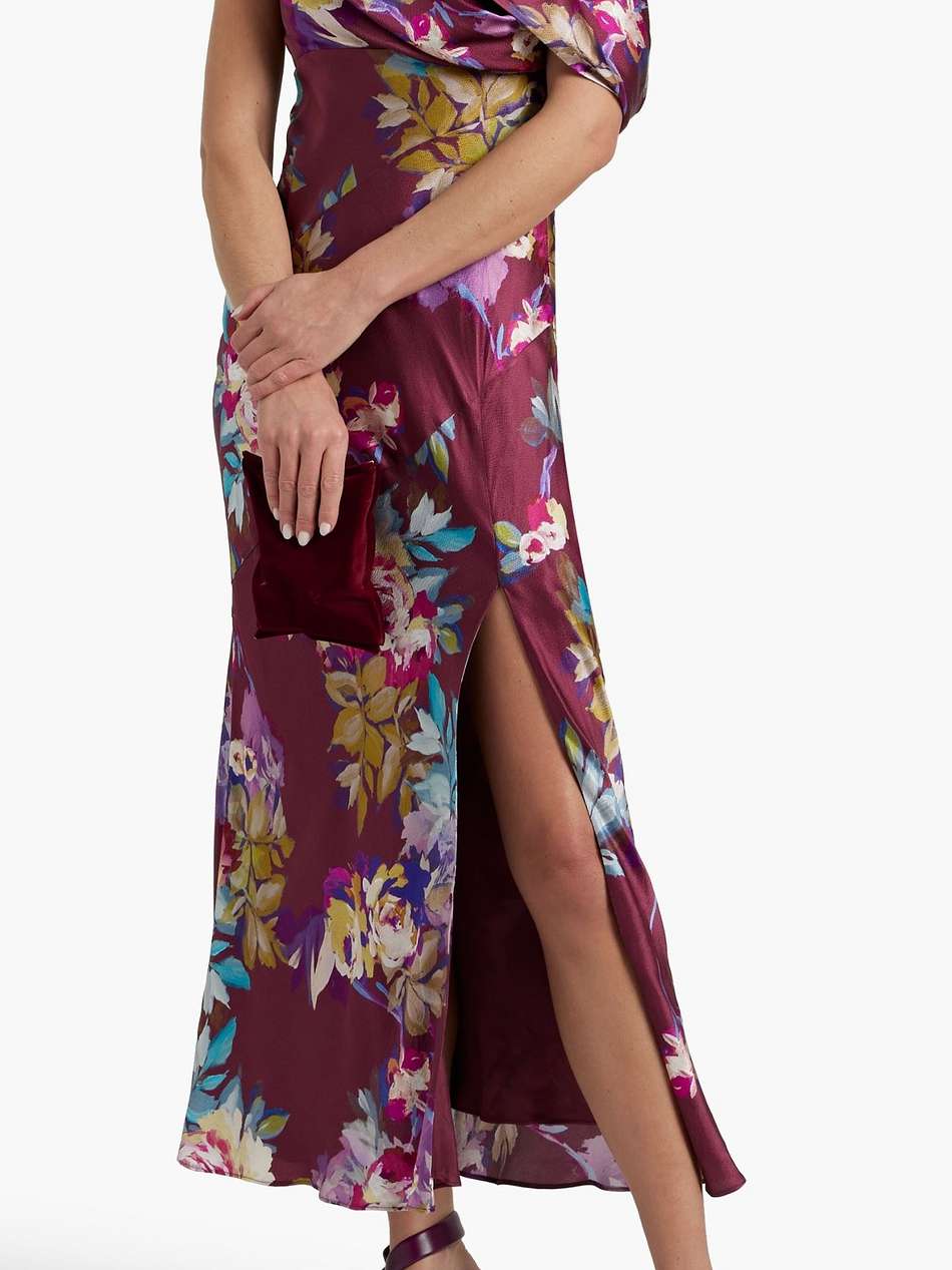 finley floral-print hammered silk-satin maxi dress