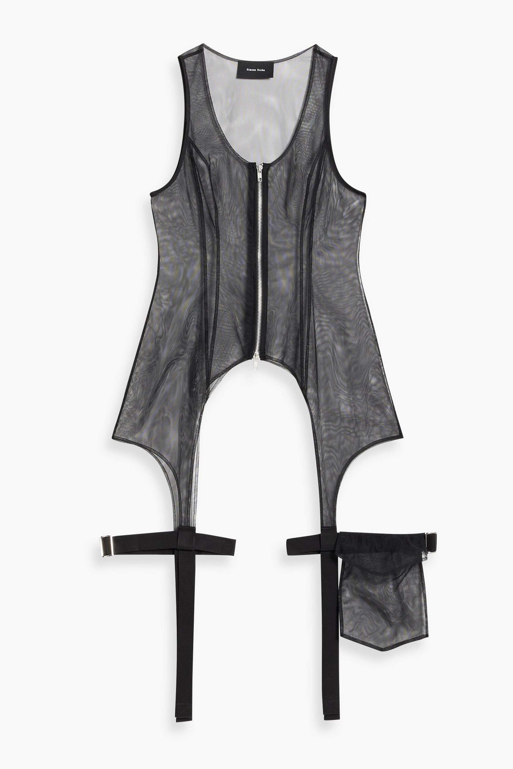 Simone Rocha Strap-detailed mesh top thumbnail