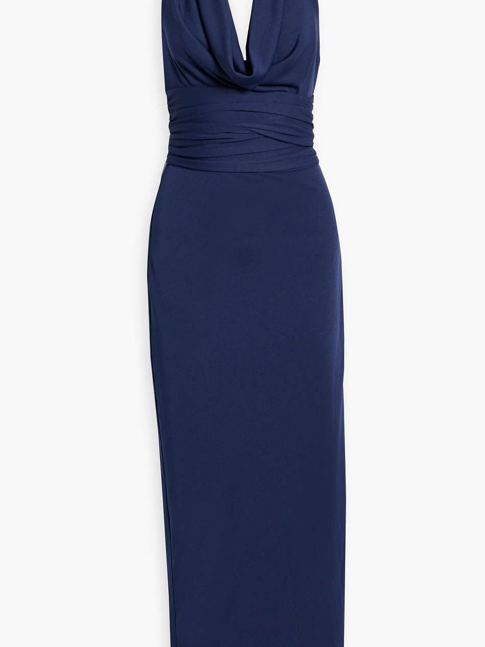 autumn draped jersey halterneck gown