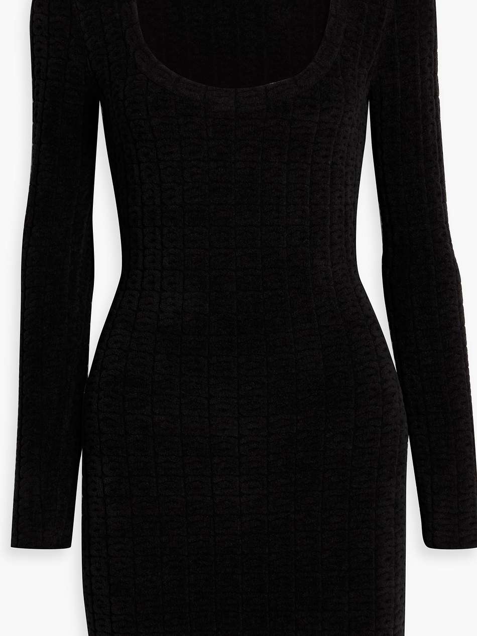 terry-jacquard mini dress