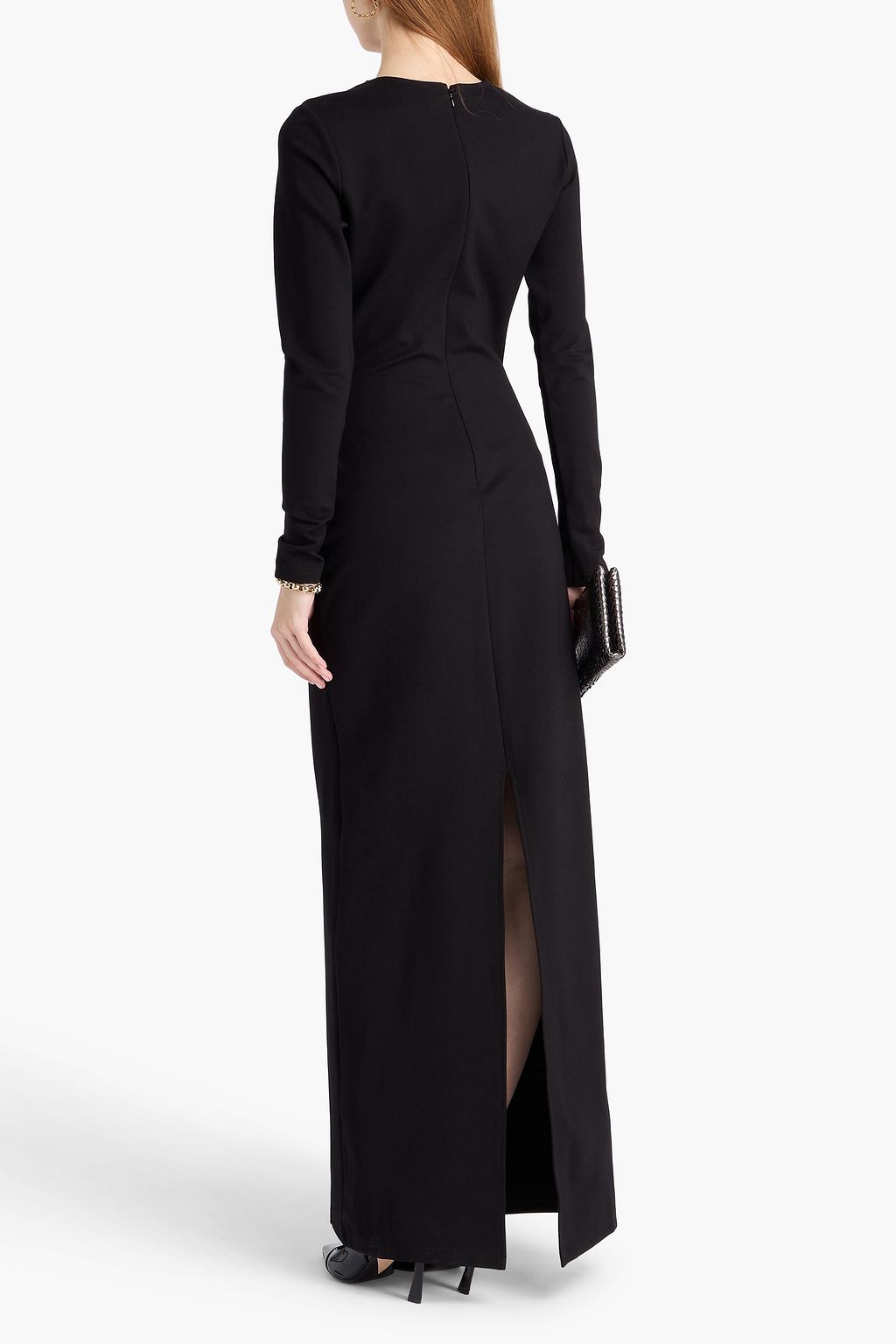 STAUD Kris embellished stretch-jersey gown