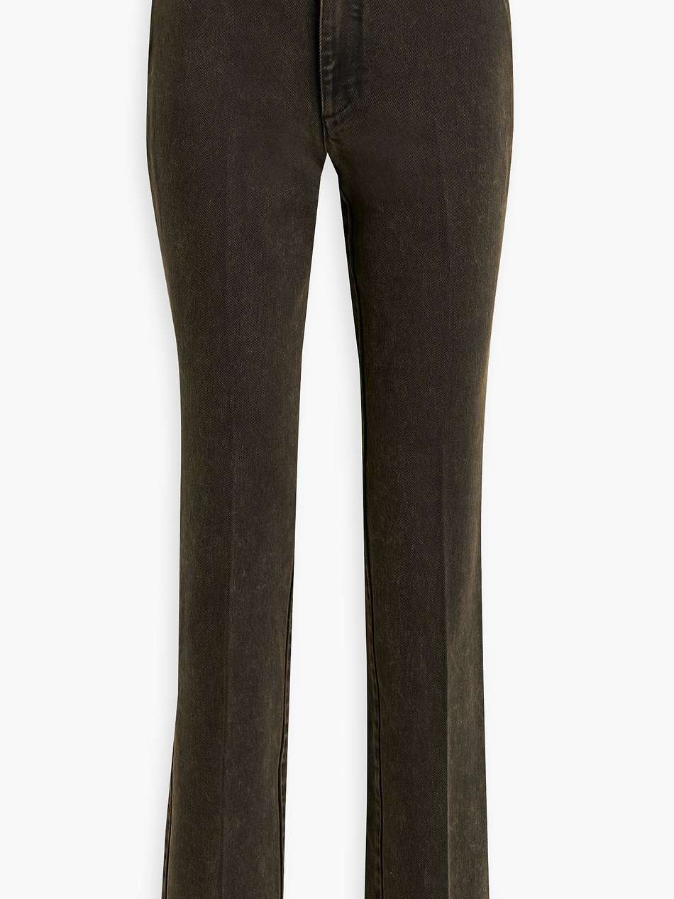 faded high-rise flared jeans