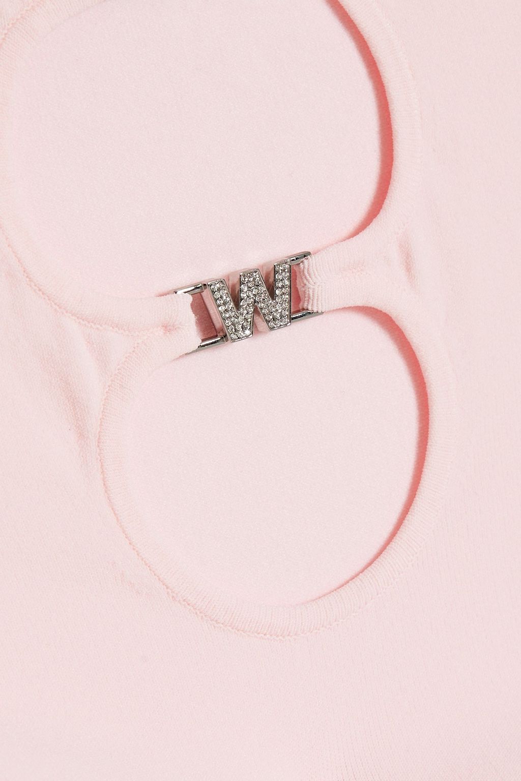 ALEXANDERWANG.T 컷아웃 장식 스트레치 저지 스트랩리스 미니 드레스