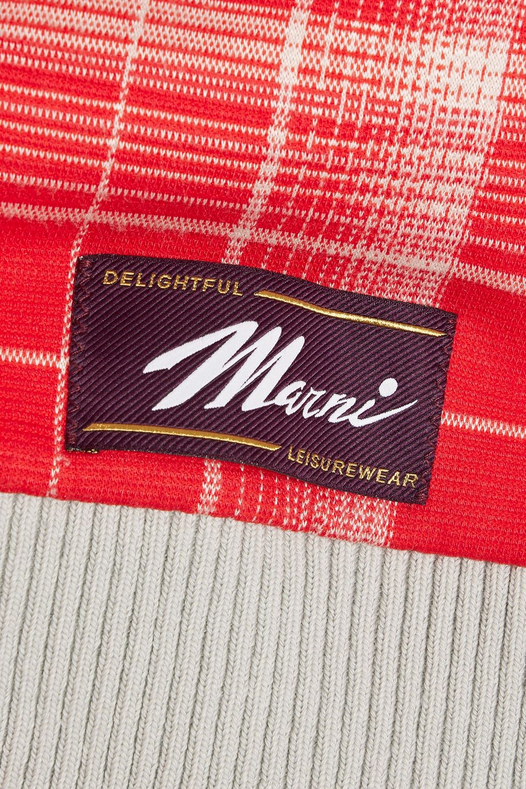 MARNI Checked jacquard-knit bomber jacket