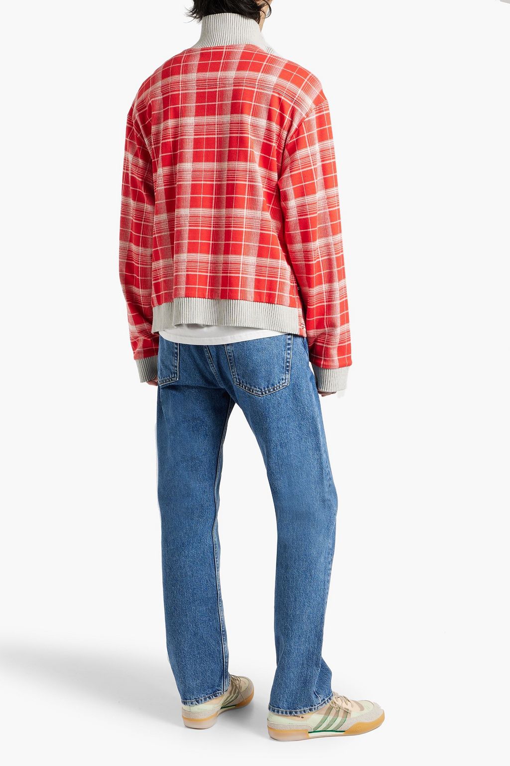 MARNI Checked jacquard-knit bomber jacket