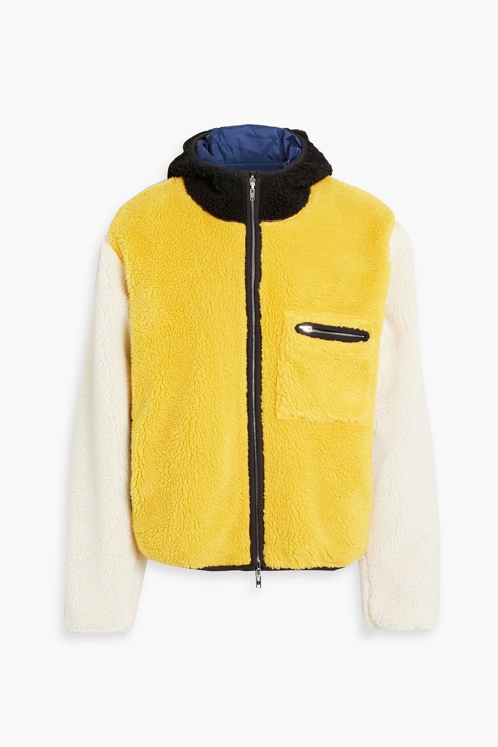MARNI Color block fleece hooded jacket THE OUTNET
