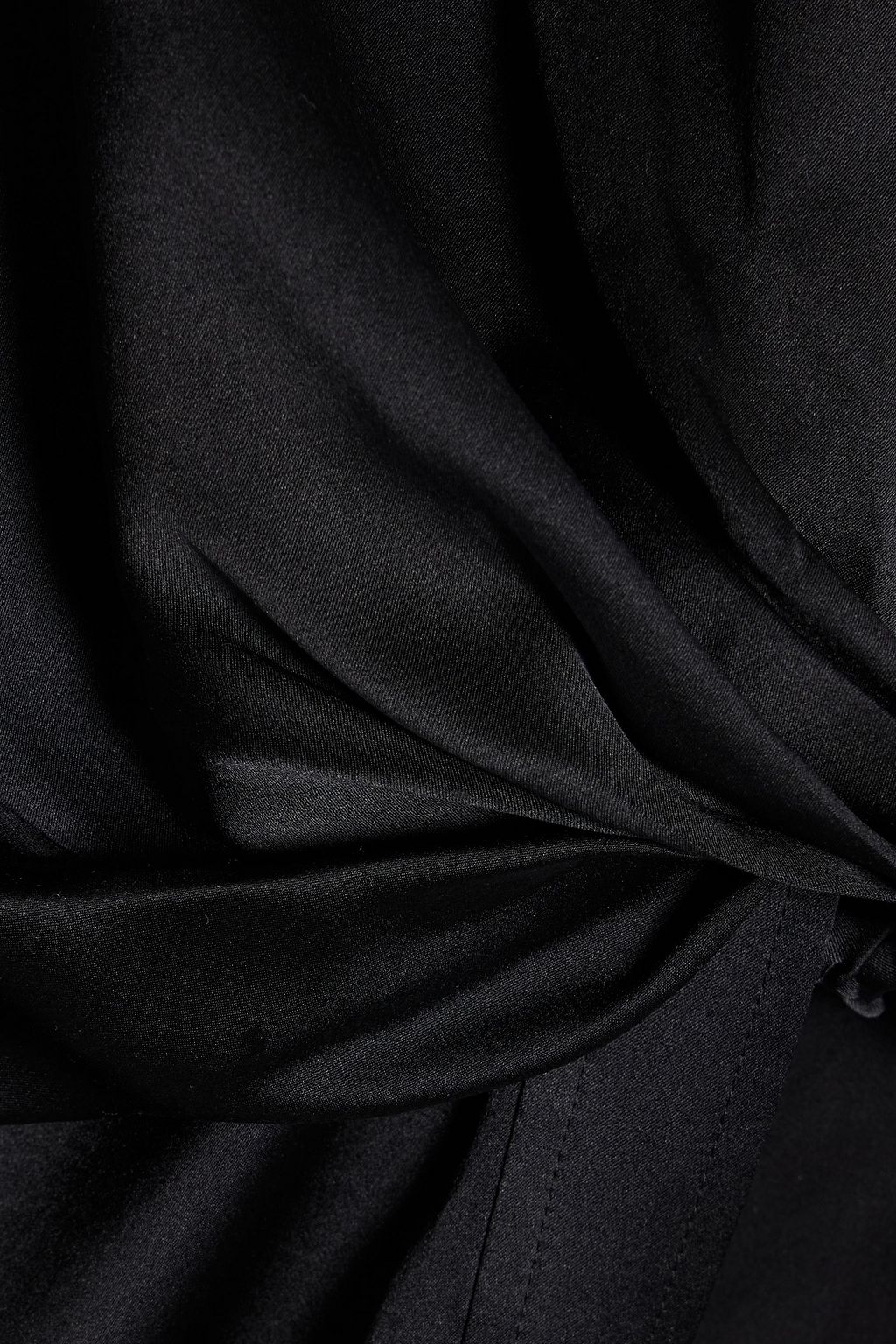 ALEXANDERWANG.T Twist-front silk-satin mini shirt dress