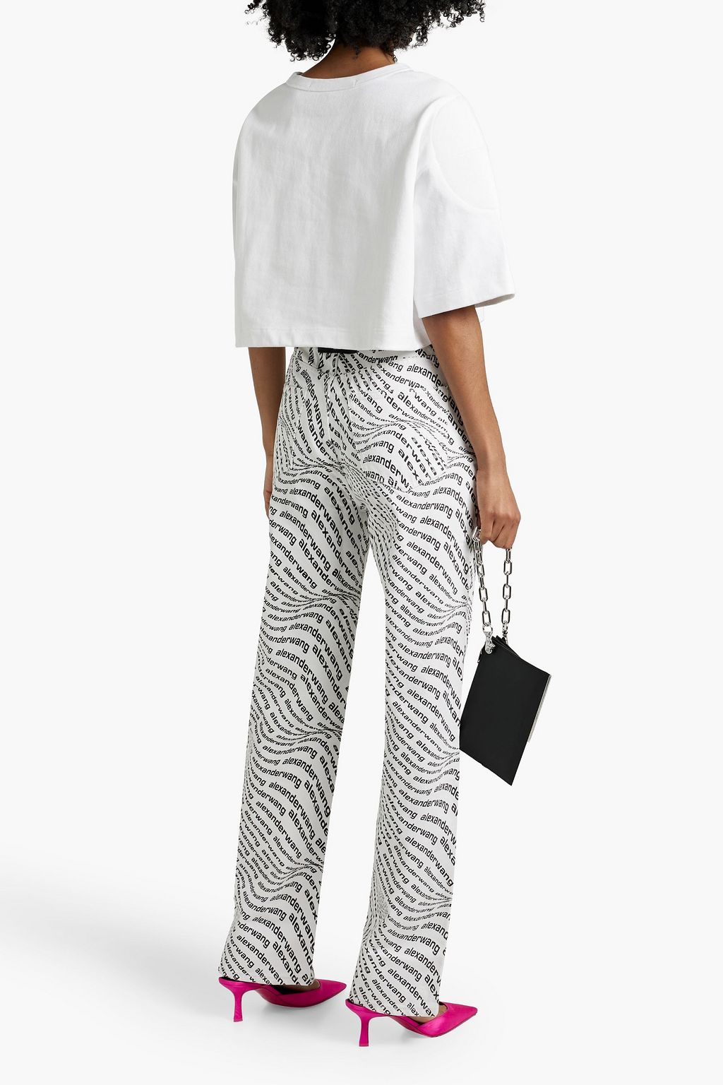 ALEXANDER WANG Cropped cotton-jersey T-shirt