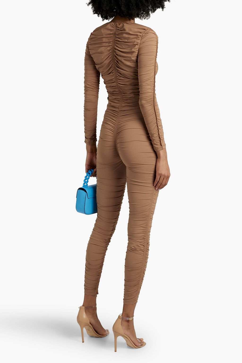 ALEXANDER WANG Ruched stretch-jersey leggings