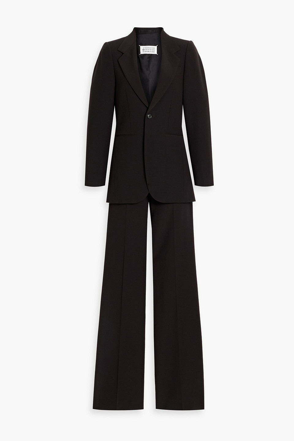 maison margiela - wool-blend suit - brown - it 38