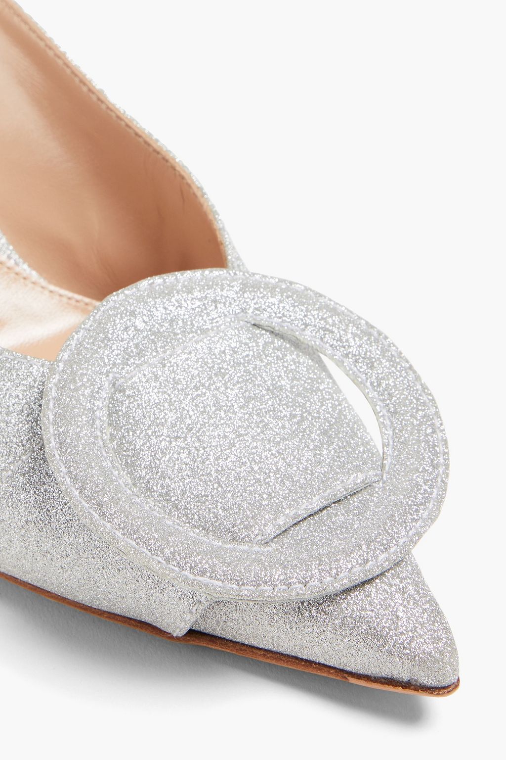 GIANVITO ROSSI 아플리케 디테일 인조 가죽 뮬