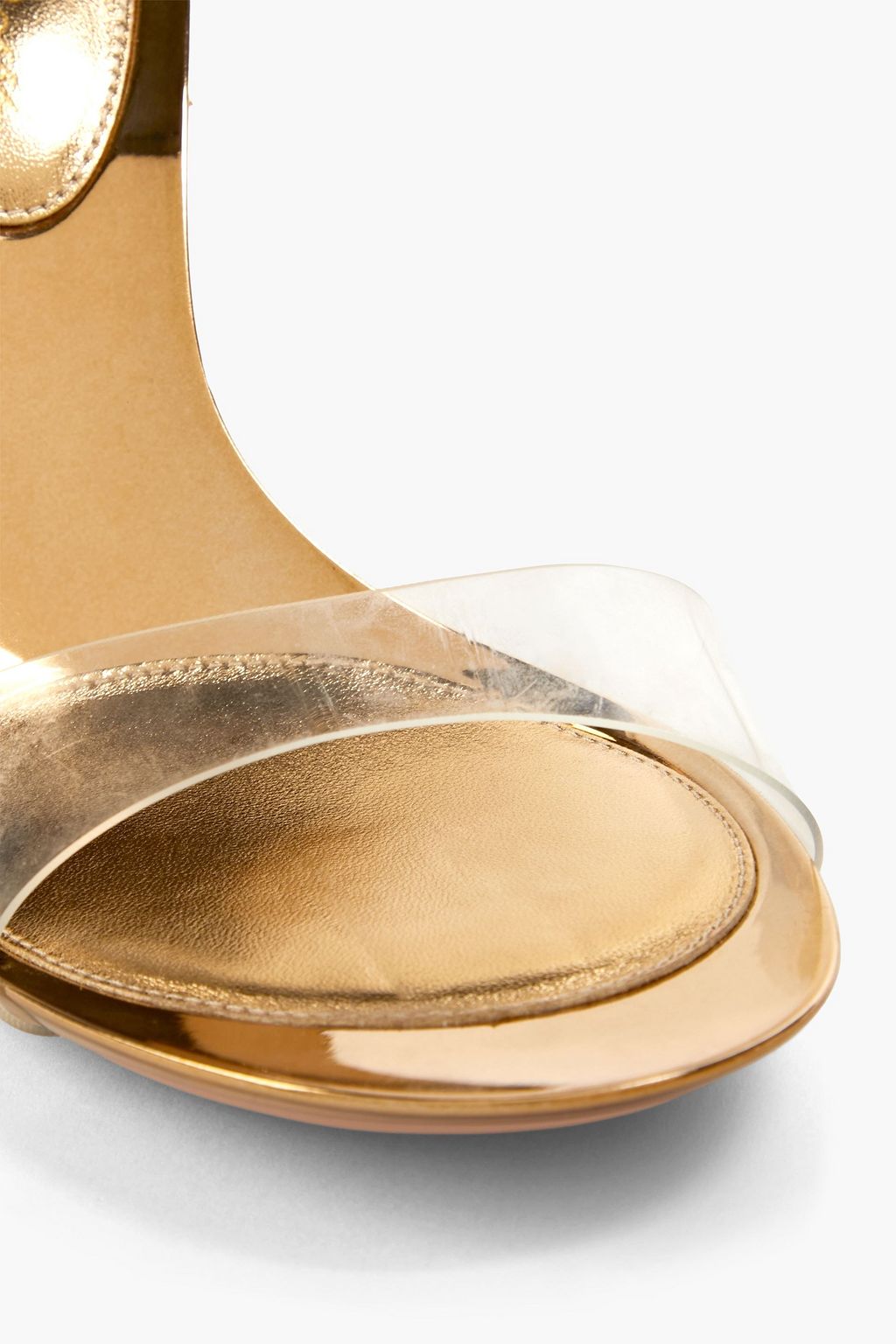 GIANVITO ROSSI صندل «سبايس غلاس» من مادة PVC والجلد بكعب مقاس 95