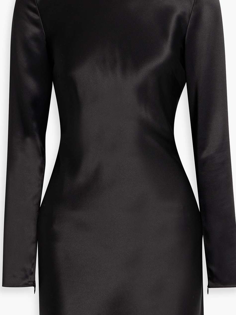 cutout silk-satin mini dress