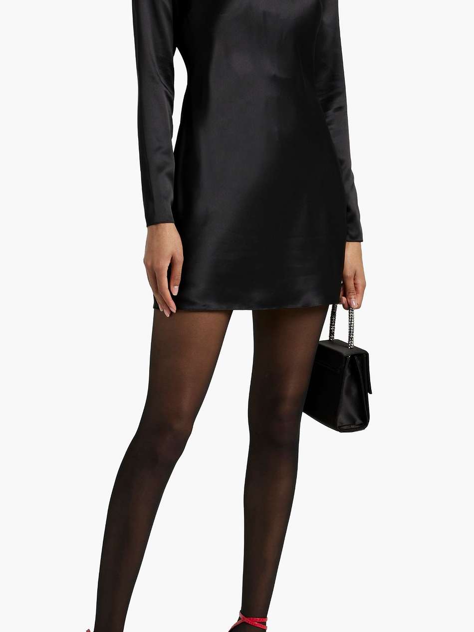 cutout silk-satin mini dress