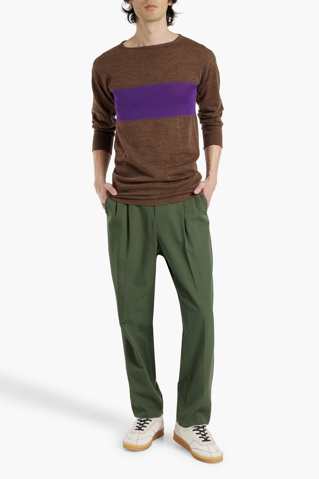 MAISON MARGIELA Striped wool-blend sweater