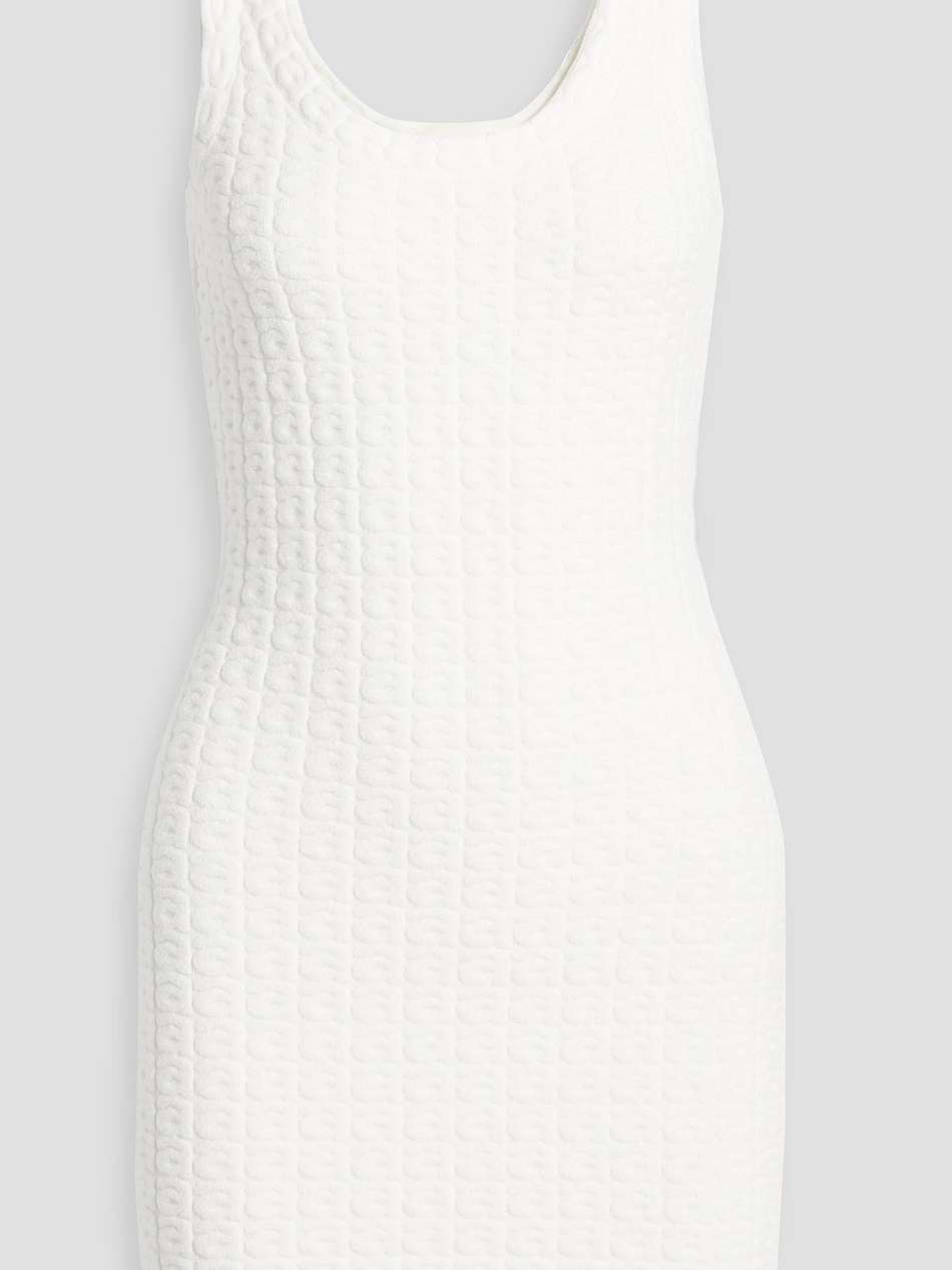 terry-jacquard mini dress