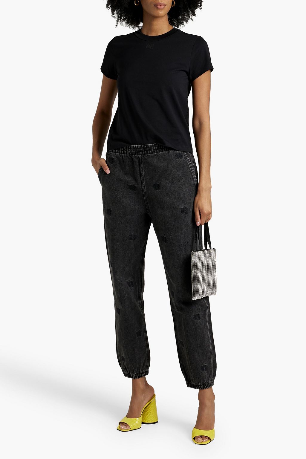 ALEXANDERWANG.T Appliquéd cotton-jersey T-shirt