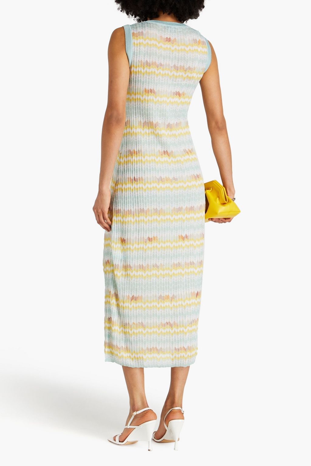MISSONI فستان متوسط الطول مصنوع من نسيج بحبكة كروشيه