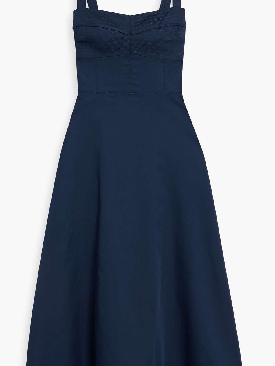 aila cotton-blend poplin midi dress