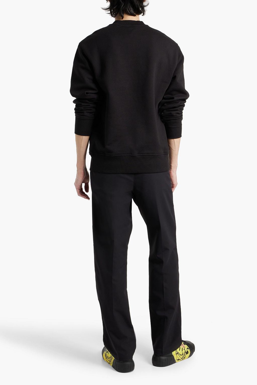 VERSACE JEANS COUTURE Logo-print coated French cotton-terry sweatshirt