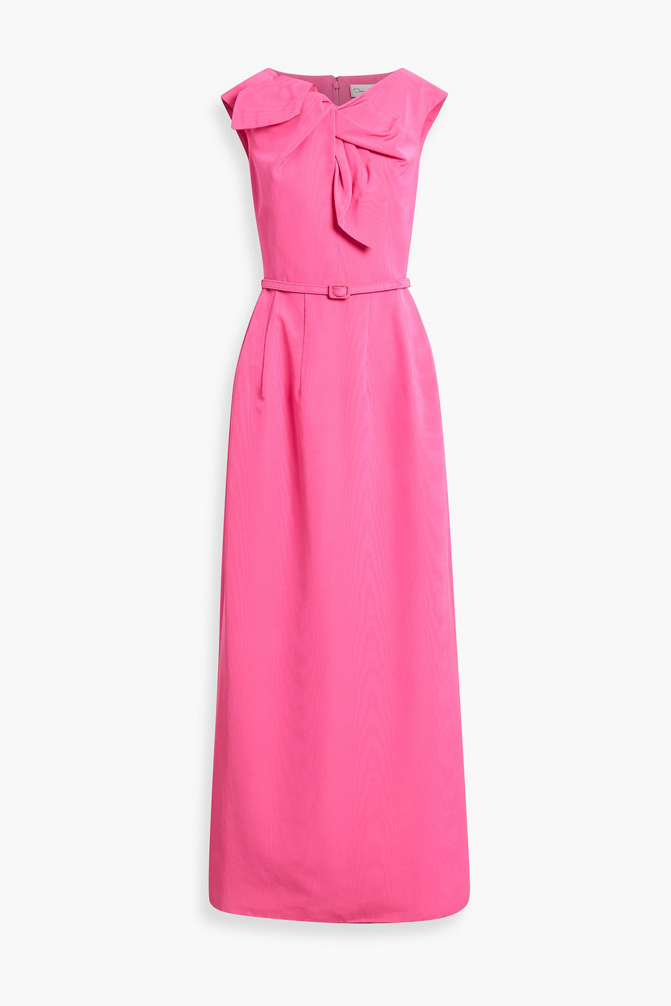 Oscar De La Renta Twisted Cotton-blend Faille Gown In Pink