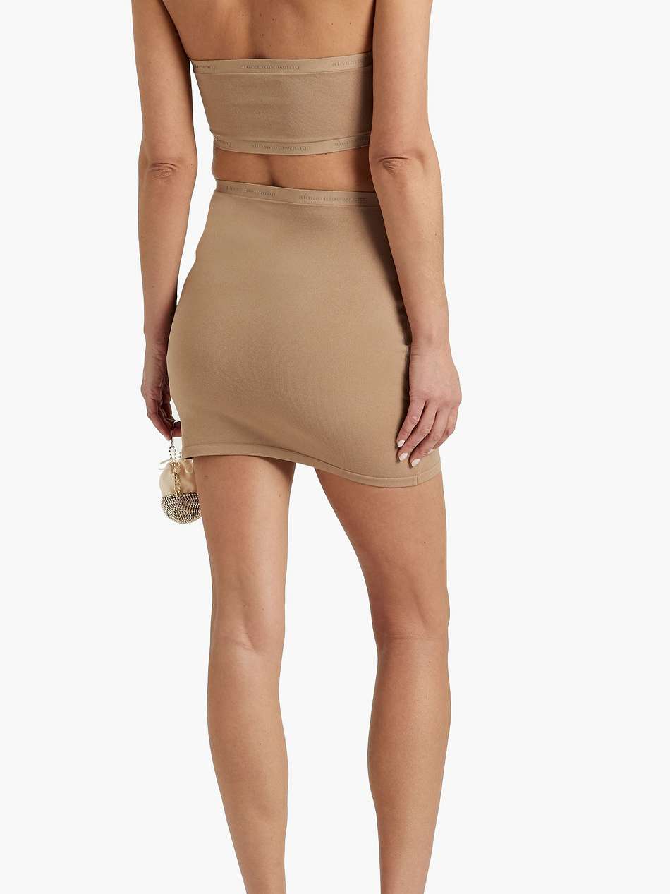cutout stretch-knit halterneck mini dress