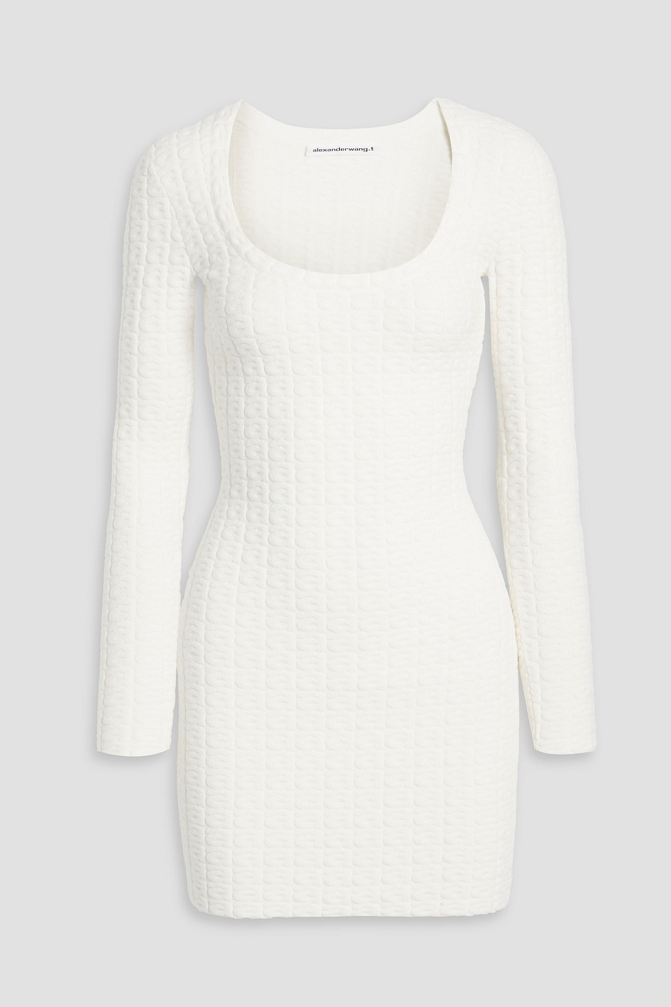 Alexander Wang T Terry-jacquard Mini Dress In Ivory