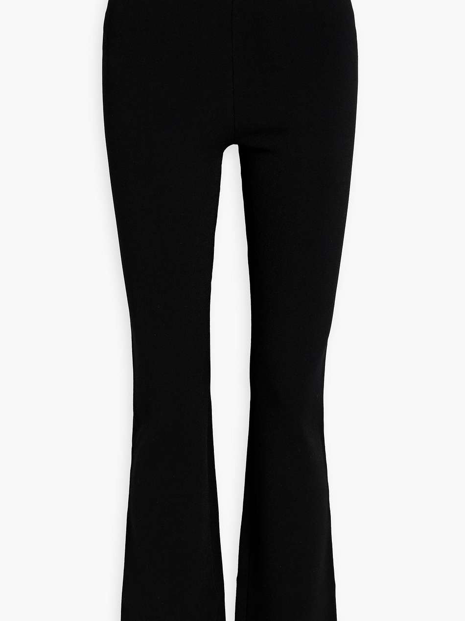 cutout stretch-knit straight-leg pants