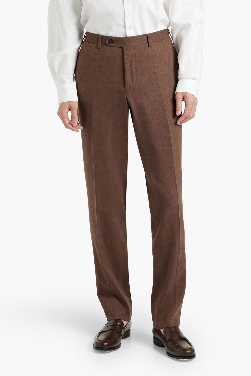 CANALI Linen and wool-blend suit